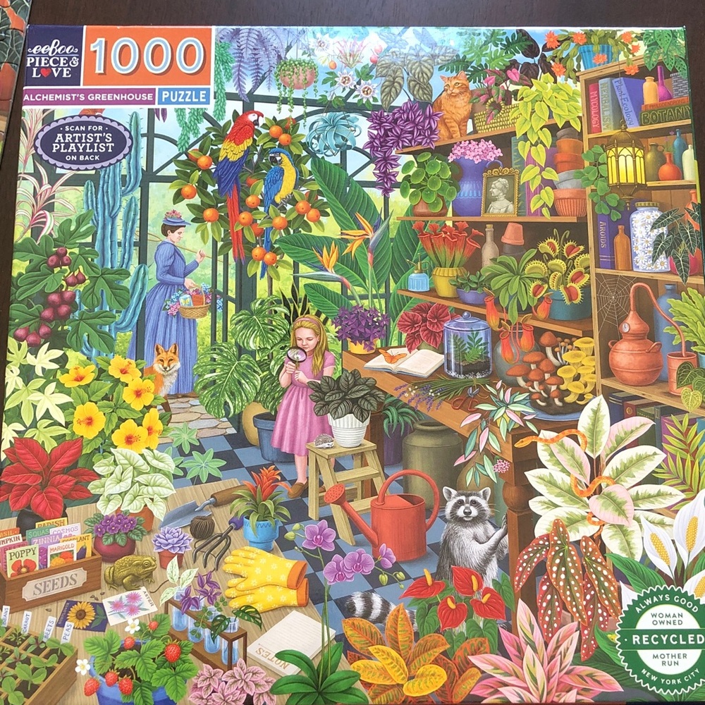 EeBoo Alchemist’s Greenhouse 1000 piece puzzle